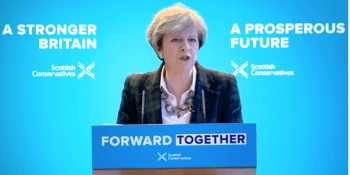Theresa May Scots Tory manifesto launch