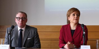 Banker Benny Higgins and First Minister Nicola Sturgeon