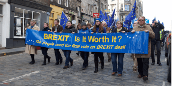 Brexit protest and march