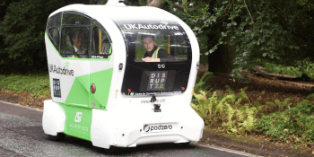 Driverless car, pod, Aurrigo