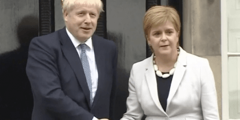 Boris Johnson and Nicola Sturgeon at Bute House