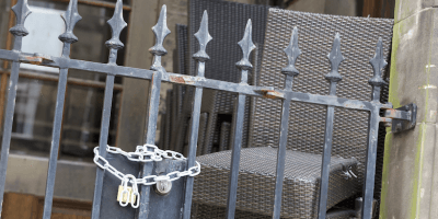 lock on gates at bar