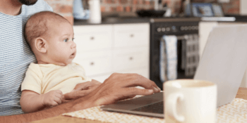 Home working with baby