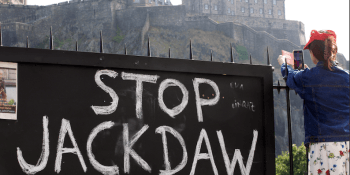 Jackdaw oil and gas protest