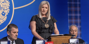 Jacquelline-Dobson-addressing-SPAA-Glasgow-dinner