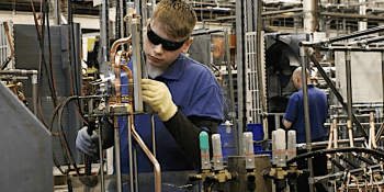 Factory worker at Mitsubishi