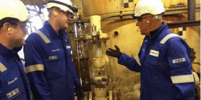 Serica Energy CEO Chris Cox right