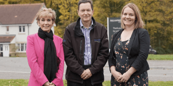Clare Graham, Jim Baxter (Allanwater Homes) and Rachel Colgan, (Managing Director of Building Relations PR)