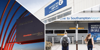 Glasgow, Aberdeen and Southampton airports