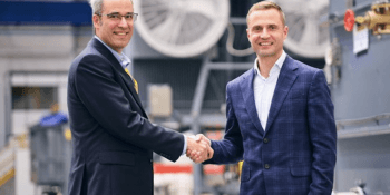 Ross McGowan (right) with Nicolas Pitrat, CEO of BRUSH Group