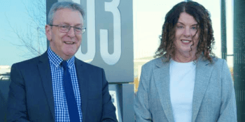 Gordon Clyne (L), Angela Rowley