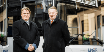 James and Sandy Easdale with bus