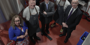 John Swinney with Jane Morrison-Ross at Durty Brewing