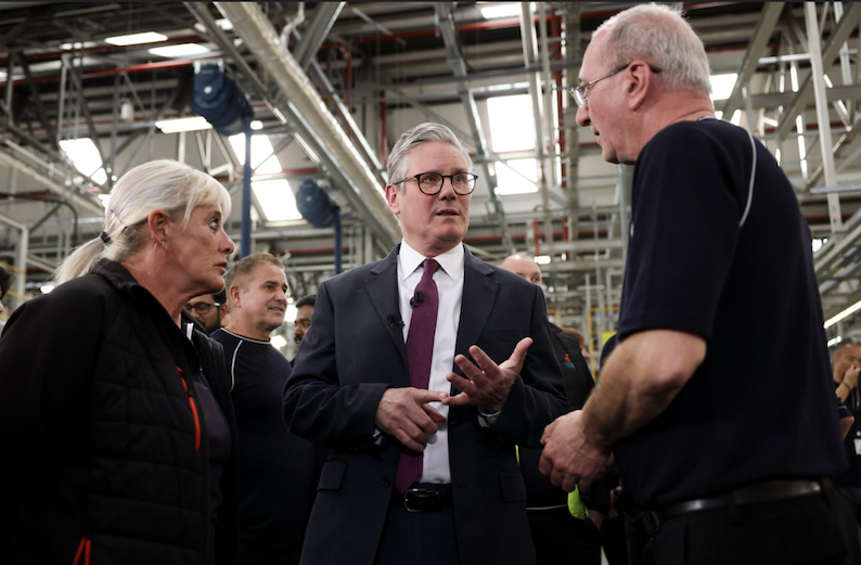 Keir Starmer at Jaguar Land Rover
