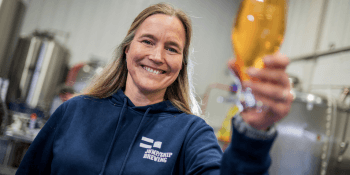 Sonja Mitchell with beer