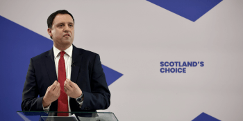 Scottish Lab leader Anas Sarwar at Lab election launch