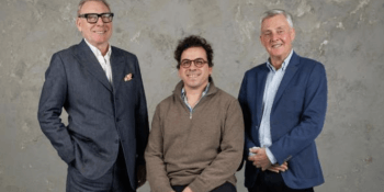 Benny Higgins (left), Ailsa founder Rab Meliani and Monzo co-founder Gary Dolman (Image: Alistair Veryard)