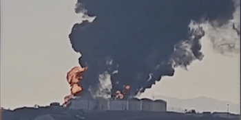 Attack on oil terminal
