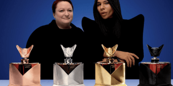 Johnnie Walker master blender, Dr Emma Walker, and the French couture designer, Olivier Rousteing