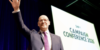 Triumphant John Swinney