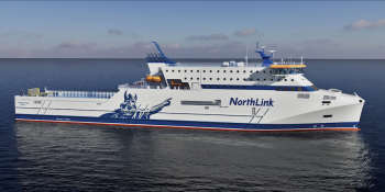 artist impression of the Northern Isles Freighter Flex vessel. Credit Credit naValue:LMG Marin: Guangzhou Shipyard International Co.:CMAL