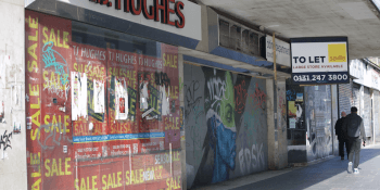 Derelict shop in Glasgow