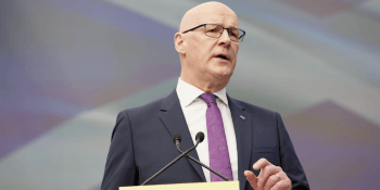 John Swinney at manifesto launch