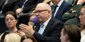 Stephen Montgomery at election hustings