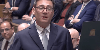 Andy Burnham taking the oath as MP