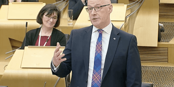 John Swinney in tartan tie