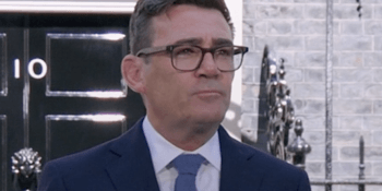 Andy Burnham outside Downing St 20 7 26