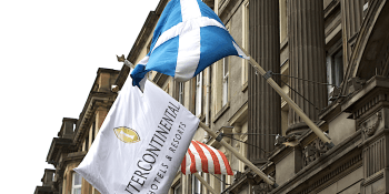 InterContinental hotel in Edinburgh with flags