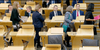 Reform MSPs leaving the chamber 22 9 26