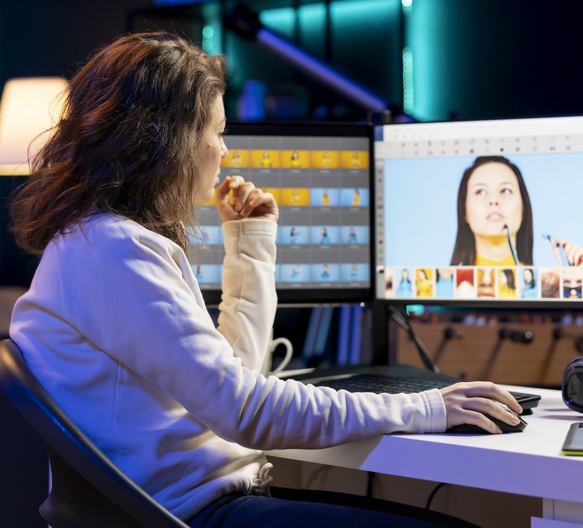 woman editing