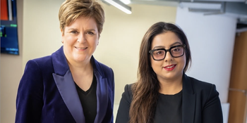 Nicola Sturgeon and Veenoo Sharma