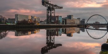 view of Glasgow with River Clyde